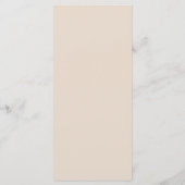 Menu de mariage éditorial beige Champagne élégant (Dos)