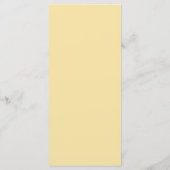 Menu de mariage éditorial jaune beurre moderne (Dos)