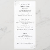 Menu de mariage Élégance Fleurie Douce "4 *9" (Devant)