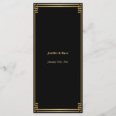Menu de mariage élégant (Dos)
