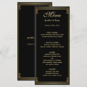 Menu de mariage élégant (Devant / Derrière)