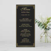Menu de mariage élégant (Debout devant)