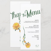 Menu de mariage élégant (Devant / Derrière)