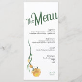 Menu de mariage élégant (Devant)