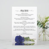Menu de mariage élégant à budget avec rose bleu ma (Debout devant)