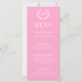 Menu de mariage élégant à fleurs blanches chaudes (Devant)