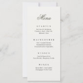 Menu de mariage élégant à l'ancienne (Devant)