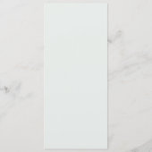 Menu de mariage élégant à l'aquarelle verte (Dos)