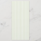 Menu de mariage élégant à rayures vertes (Dos)