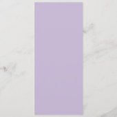 Menu de mariage élégant argent et violet  (Dos)