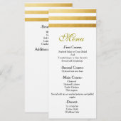 Menu de mariage élégant avec bandes de papier alu  (Devant / Derrière)