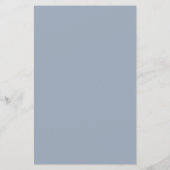 Menu de mariage élégant avec monogramme bleu pouss (Dos)