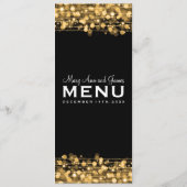 Menu de mariage élégant avec paillettes dorées (Dos)