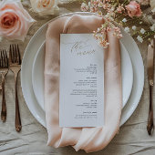 Menu de mariage élégant avec police de calligraphi