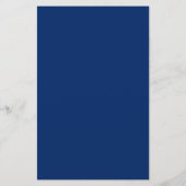 Menu de mariage élégant bleu marine et crème (Dos)
