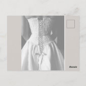 Menu de mariage élégant crème, écriture classique (Dos)