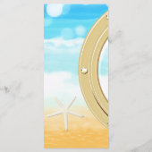 Menu de mariage élégant de la croisière de la plag (Dos)