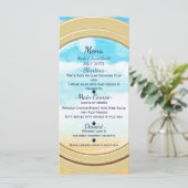 Menu de mariage élégant de la croisière de la plag (Debout devant)