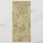 Menu de mariage élégant de vigne de raisins (Dos)