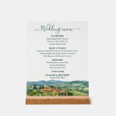 Menu de mariage élégant de vignoble italien (Recto)