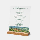 Menu de mariage élégant de vignoble italien (Angle)