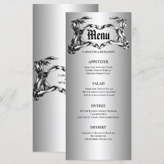 Menu de mariage élégant d'Halloween