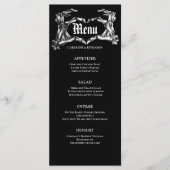 Menu de mariage élégant d'Halloween (Devant)