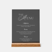 Menu de mariage élégant en acrylique (Recto)