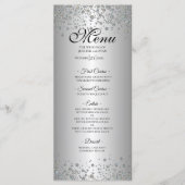 Menu de mariage élégant en argent (Devant)