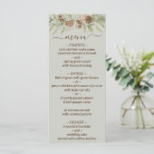 Menu de mariage élégant en écriture hiver beige (Debout devant)