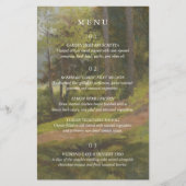 Menu de mariage élégant en forêt rustique (Devant)