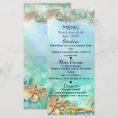 Menu de mariage élégant enchanté sous la mer (Devant / Derrière)