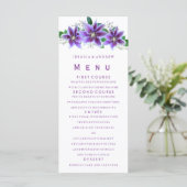 Menu de mariage élégant et chic Clématite (Debout devant)