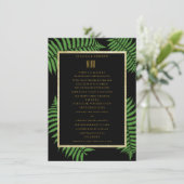 Menu de mariage élégant et classe de fougère (Debout devant)