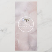 Menu de mariage élégant et glamour aux roses blanc (Dos)