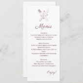 Menu de mariage élégant et minimaliste (Devant / Derrière)