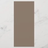 Menu de mariage élégant et moderne crème marron (Dos)