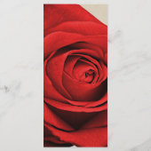 Menu de mariage élégant et rustique glamour Red Ro (Dos)