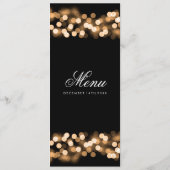 Menu de mariage élégant Gold Hollywood Glam (Dos)