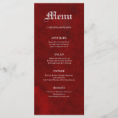Menu de mariage élégant gothique Halloween (Devant)