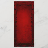 Menu de mariage élégant gothique Halloween (Dos)