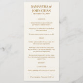 Menu de mariage élégant Hippocampe Nautilus Plage (Dos)