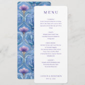 Menu de mariage élégant lavande (Devant / Derrière)