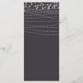 Menu de mariage élégant moderne avec guirlande de (Dos)