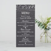 Menu de mariage élégant moderne avec guirlande de (Debout devant)