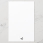 Menu de mariage élégant Monogramme Classique (Dos)