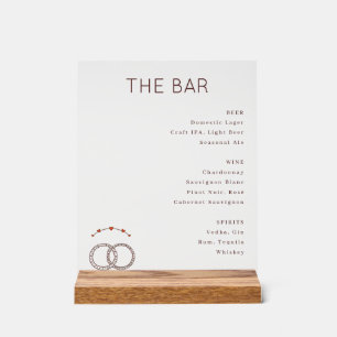 Menu de mariage élégant noir et blanc