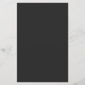 Menu de mariage élégant noir et blanc classique (Dos)