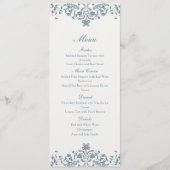 Menu de mariage élégant ornement baroque (Devant)