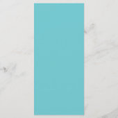 Menu de mariage élégant simple bleu puriste 4x9 (Dos)